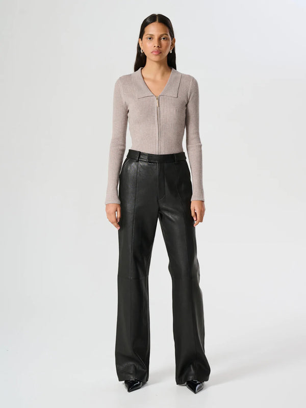 Danielle Textured Leather Pants