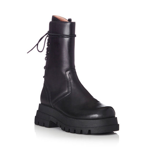 Dom Black Leather Boot