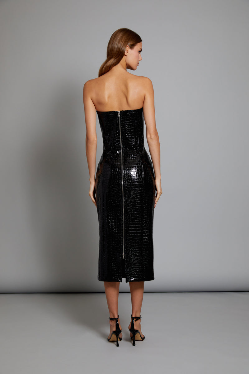 Patent Leather Bustiers Dress