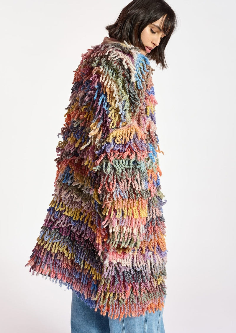 Cows Multicolor Knitted Coat